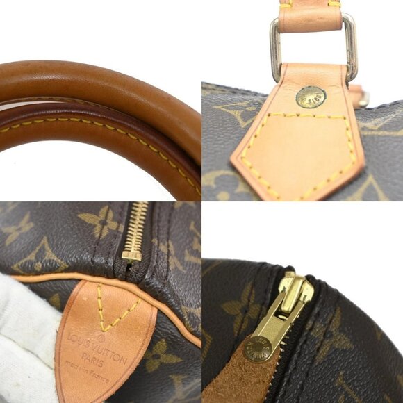 LOUIS VUITTON Speedy 40 Travel Hand Bag Monogram Leather Brown - Picture 13 of 15